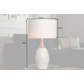 Moderná štýlová stolná lampa Carla 60cm biela