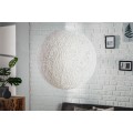 Dizajnová štýlová závesná lampa Cocoon biela 45cm