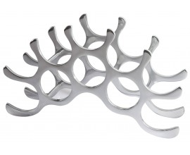 Dizajnový extravagantný hliníkový stojan na 10 fliaš