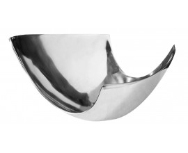 Luxusná moderná dekoračná misa Abstrakt 35 cm strieborná