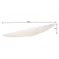 Dizajnová tácka Sorento v tvare lista z kovu v striebornom prevedení 80cm