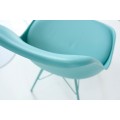 Moderná tyrkysová jedálenská stolička Scandinavia s čalúnením z eko-kože 85cm