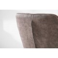 Moderná taupe sivá jedálenská stolička Amala zamatová 83cm