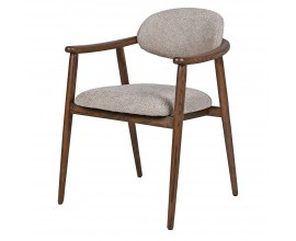 Koloniálna drevená jedálenská stolička Amaya s vysokým operadlom z masívneho hnedého dreva a klasickým dizajnom