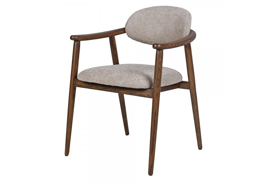 Koloniálna drevená jedálenská stolička Amaya s vysokým operadlom z masívneho hnedého dreva a klasickým dizajnom