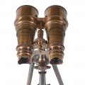 Koloniálna vintage dekorácia ďalekohľadu See na trojnožkovom bronzovom kovovom stojane 40 cm