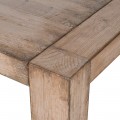 Vidiecky obdĺžnikový konferenčný stolík Fermont z bledohnedého borovicového dreva s patinovaným povrchom 130 cm