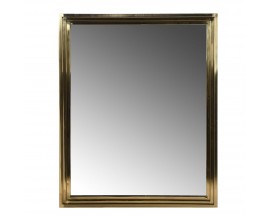 Glamour obdĺžnikové závesné zrkadlo Cascade so zlatým kovovým trojitým rámom v kaskádovom dizajne s hladkým lesklým povrchom