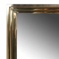 Art deco obdĺžnikové závesné zlaté zrkadlo Cascade s kaskádovým kovovým rámom 110 cm