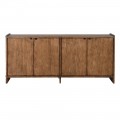 Luxusný vidiecky príborník Plymouth z masívneho recyklovaného dreva v naturálnej hnedej farbe so štyrmi dvierkami 200 cm