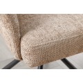 Dizajnová retro otočná stolička Dover s prešívaným čalúnením v béžovo sivej farbe 92 cm