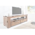 Štýlový masívny TV stolík Makassar natur 135cm