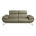 Luxusná kožená dvojmiestna sedačka Vita Naturale v olivovej zelenej farbe s polohovateľnou chrbtovou opierkou 205 cm