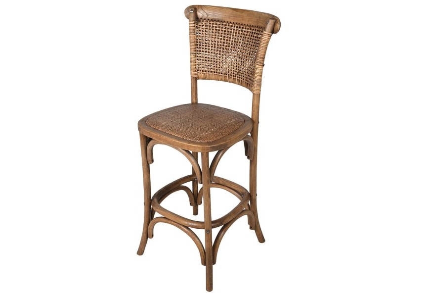 Štýlová ratanová barová stolička Roble 107cm