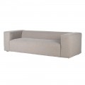 Moderná štvormiestna sedačka Eleganza v taupé sivej farbe s hranatými rohmi a poťahom s plsteným dizajnom