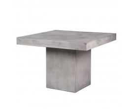 Luxusný industriálny jedálenský stôl Block zo sivého betónu v štvorcovom tvare 110 cm