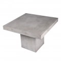 Luxusný industriálny jedálenský stôl Block zo sivého betónu v štvorcovom tvare 110 cm