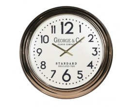 Glamour závesné nástenné hodiny Aurelia so zlatým kovovým rámom v okrúhlom tvare 55 cm