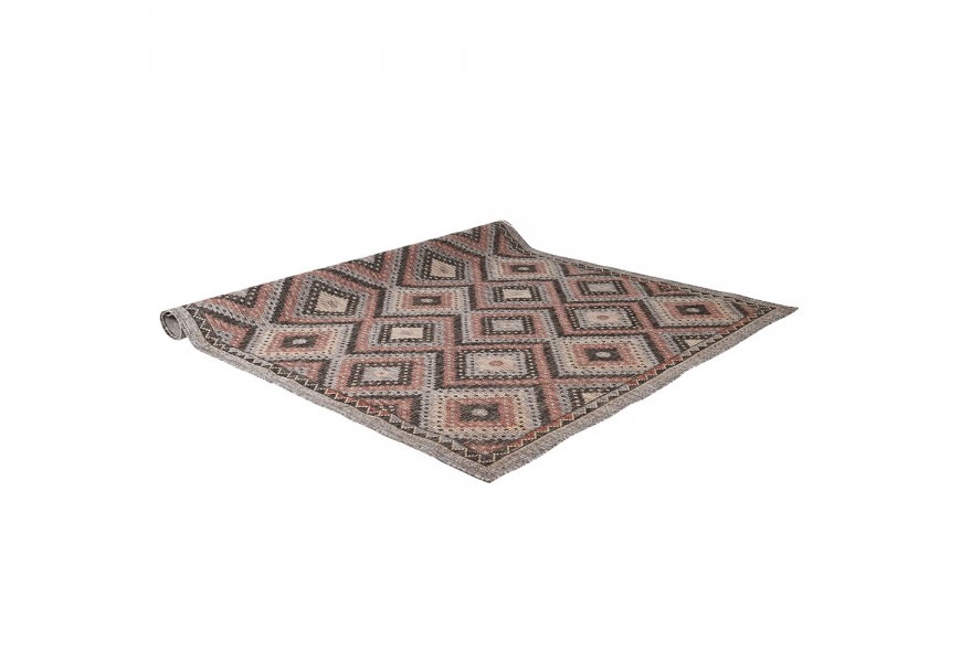 Luxusný etno obdĺžnikový koberec Nomad Brown s geometrickým vzorom 300 cm