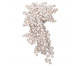 Glamour nástenná kovová lampa Vine Leaf v bielej farbe so ylatou patinou v podobe popínavej rastliny