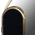 Dizajnové glamour zrkadlo Avella z troch panelov s klenutým oblúkom v lesklom zlatom ráme 78 cm