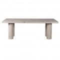 Luxusný škandinávsky obdĺžnikový jedálenský stôl Jonas z recyklovaného dreva v krémovej béžovej farbe 220 cm