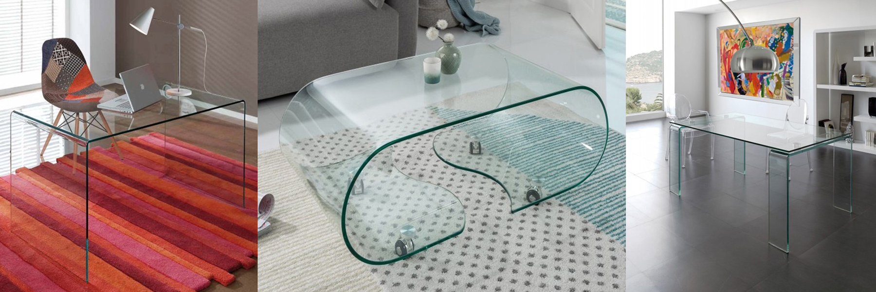 Luxusný dizajnový celosklenený nábytok