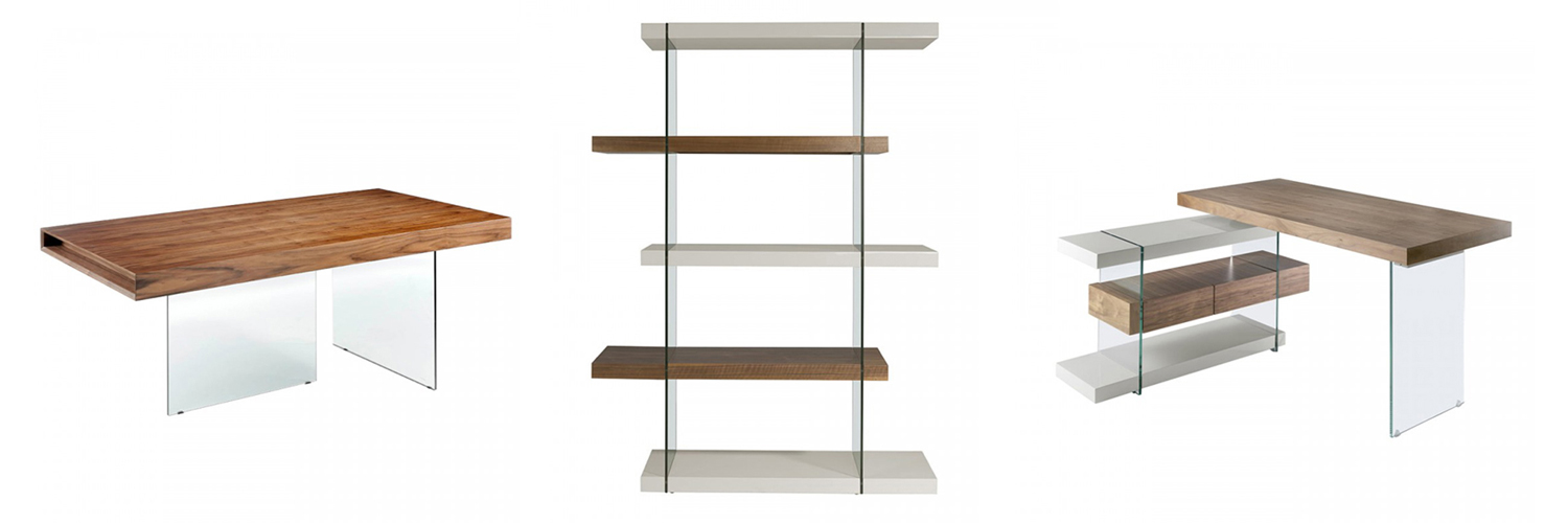 Luxusný nábytok z kolekcie Vita Naturale s kombináciou skla a dreva