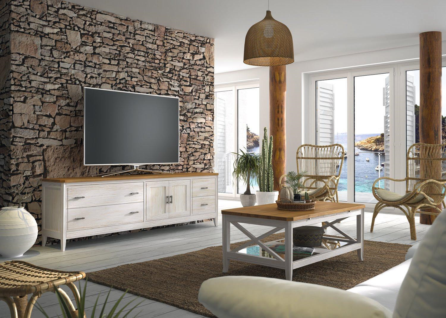 Luxusný nábytok do obývačky v krémovo bielej a mahagónovej farbe Genova