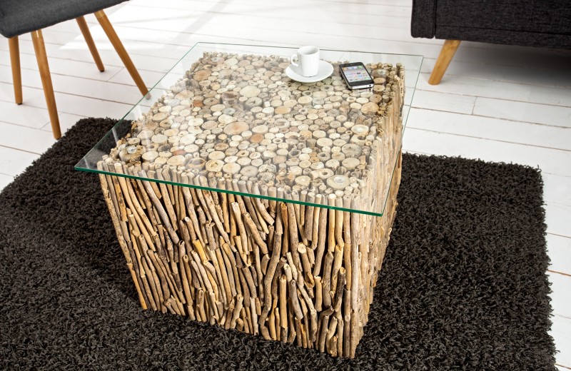 Luxusný originálny konferenčný stolík Fossil