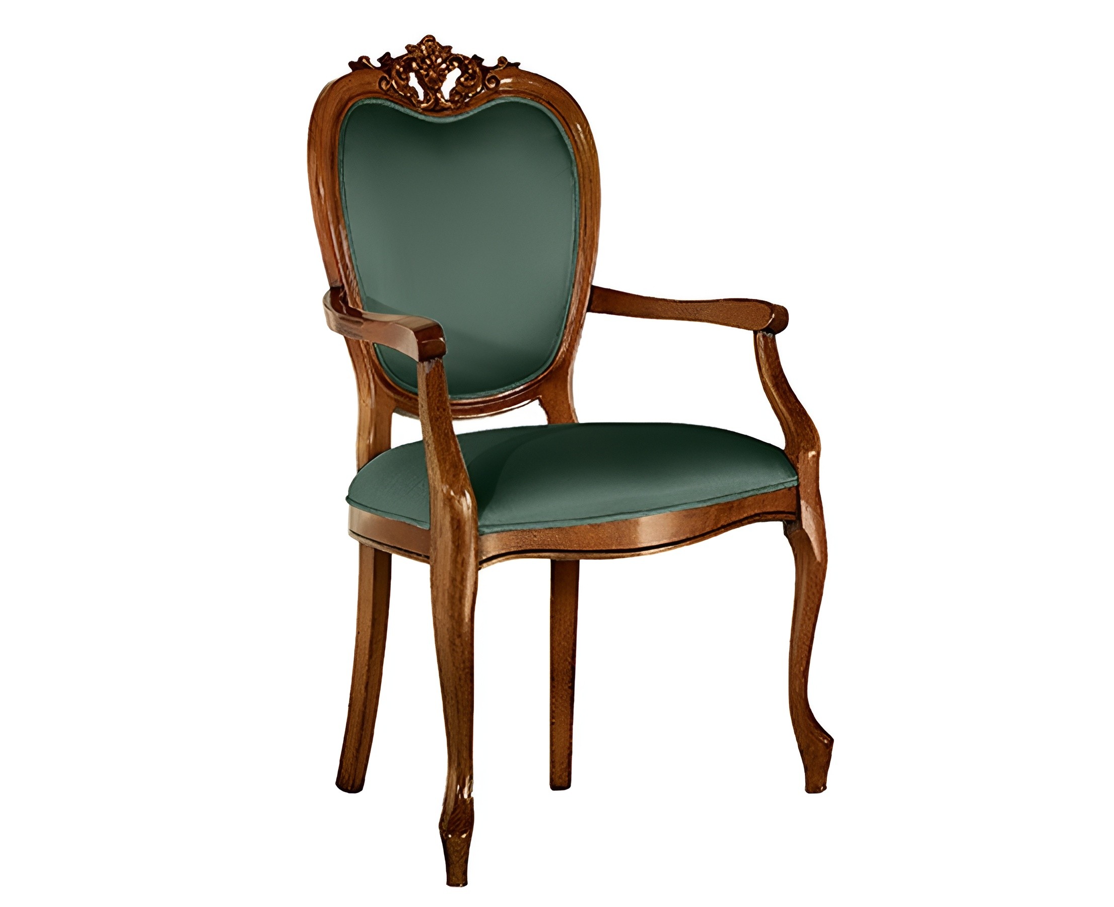 Estila Baroková luxusná jedálenská stolička Pasiones s čalúnením a s masívnymi vyrezávanými nožičkami 102cm