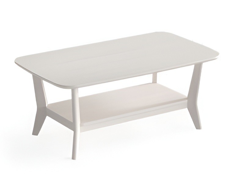 Estila Luxusný moderný obdĺžnikový konferenčný stolík Tallin s policou 110 cm