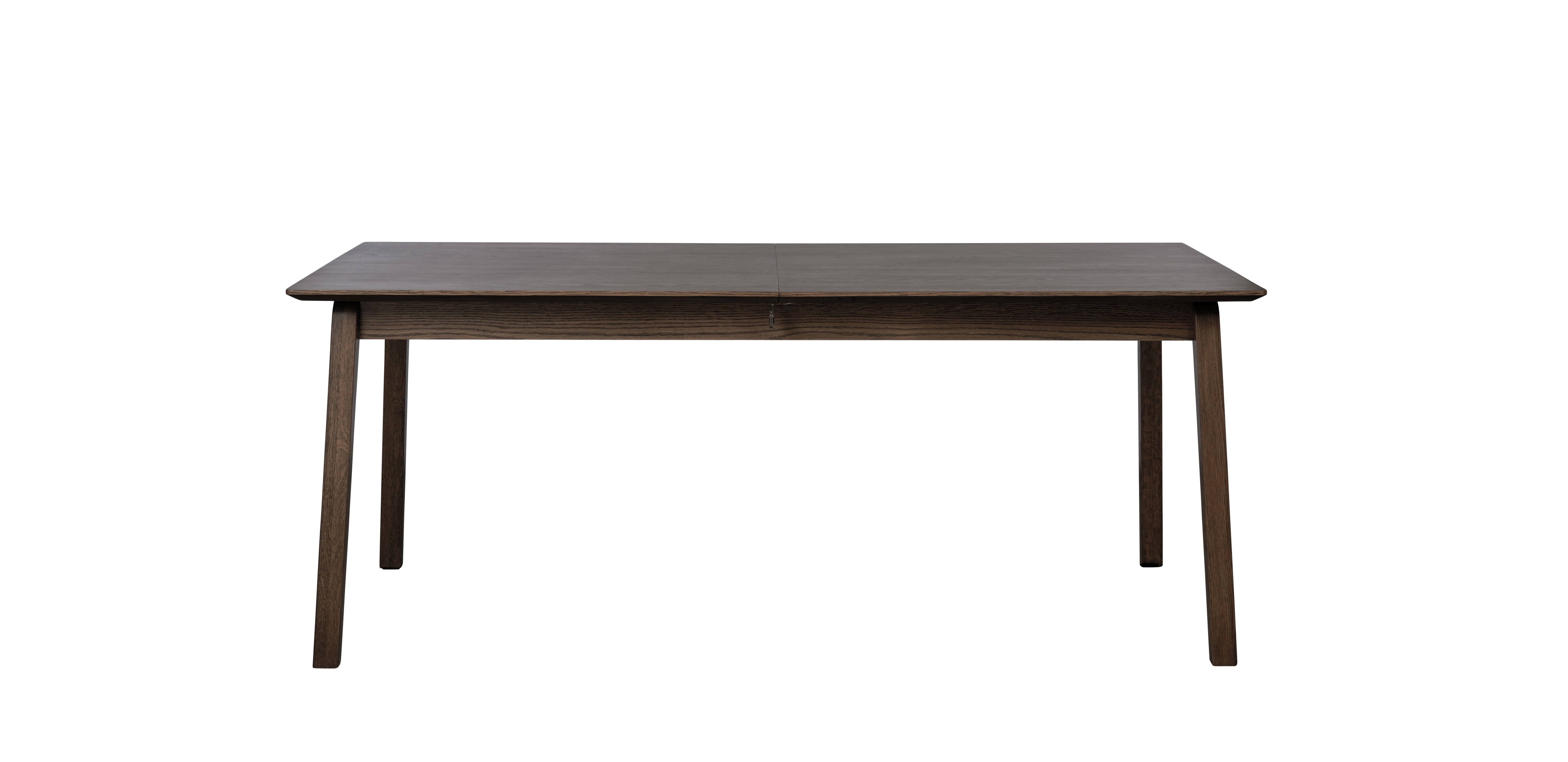 Estila Moderný obdĺžnikový rozkladací jedálenský stôl Arken v čokoládovej hnedej farbe s prírodnou kresbou letokruhov 190-290 cm