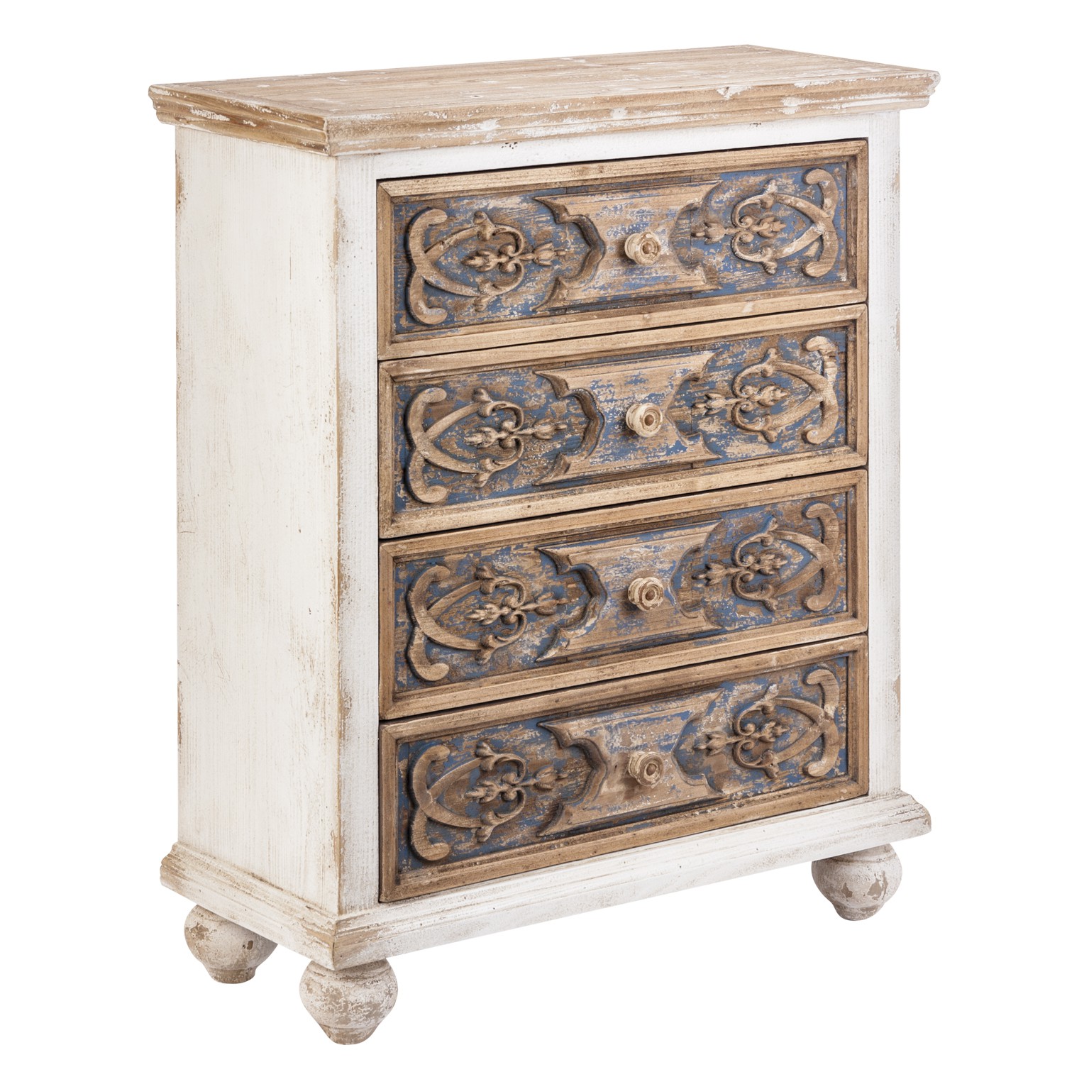 Nádherná patinovaná komoda s ornamentami