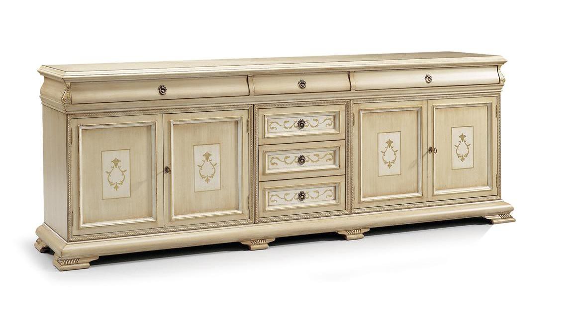 Exkluzívna francúzska komoda v jemne ladených tvaroch