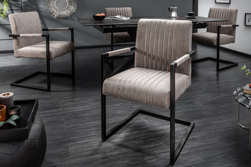 Estila Retro dizajnová stolička Inspirativo tmavosivá 90cm