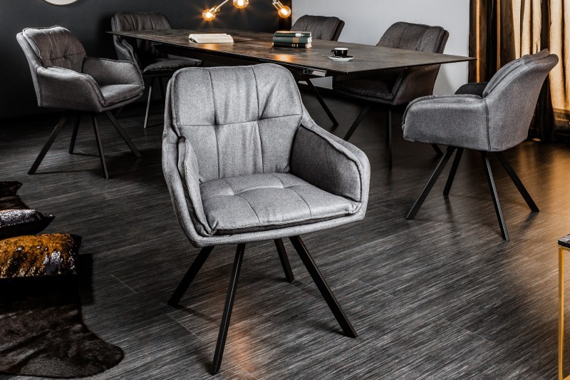 Estila Retro kancelárska stolička Dex v sivej farbe 63cm