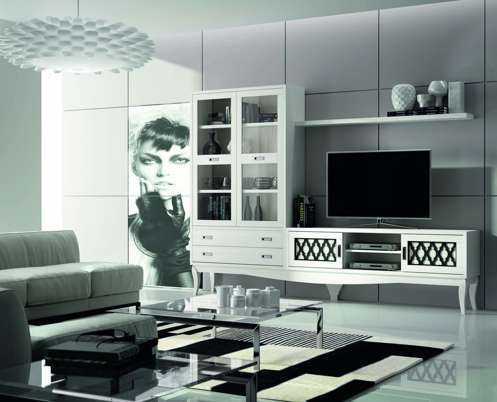 Obývacia stena v stredomorskom štýle Grécka