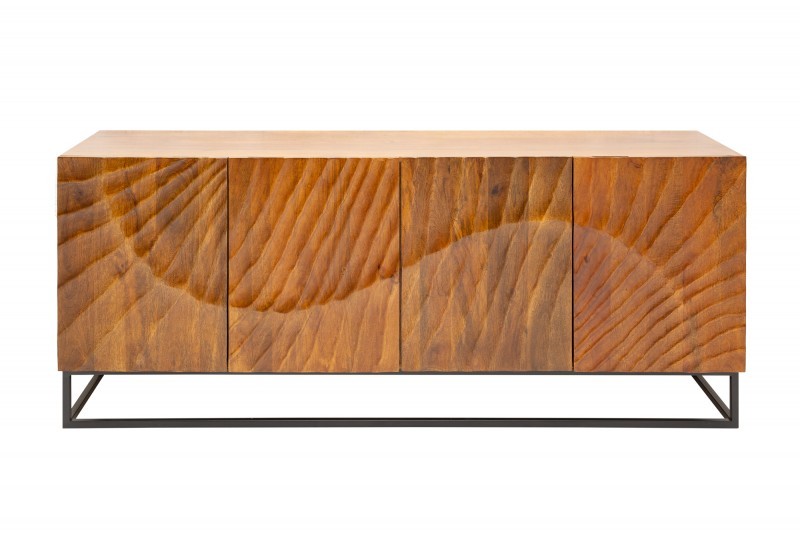 Estila Masívna moderná komoda Cumbria z mangového dreva s prírodným vzhľadom 177cm