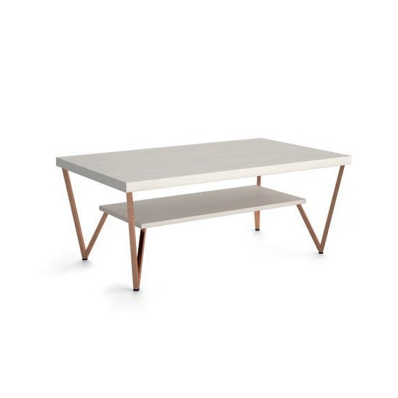 Estila Luxusný moderný konferenčný stolík Estoril z masívneho dreva s kovovými nohami 120cm