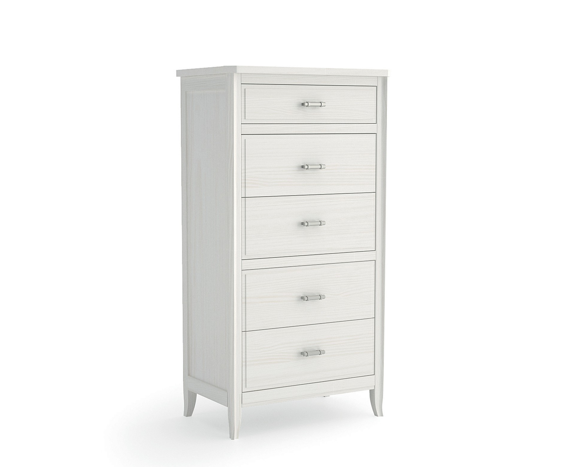 Estila Luxusná moderná komoda Genova z masívneho dreva s piatimi zásuvkami 132cm