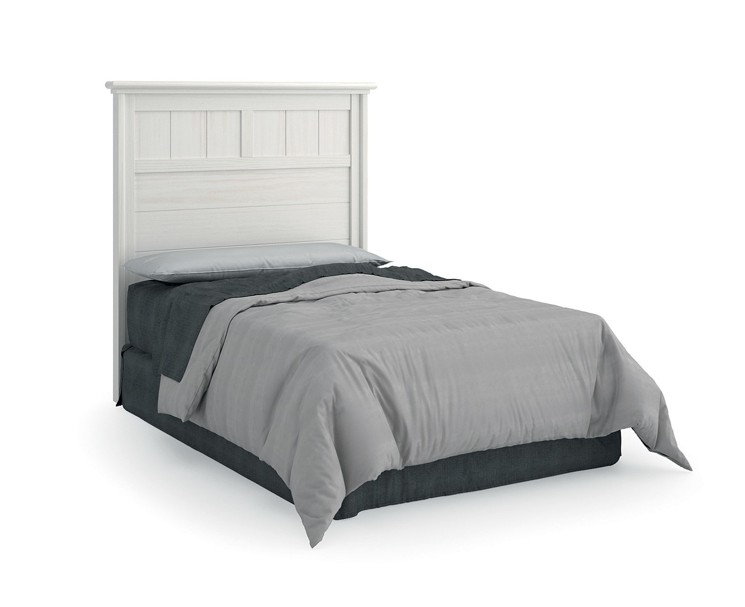 Estila Elegantná klasická jednolôžková posteľ Genova z masívneho dreva s obdĺžnikovým čelom 114cm