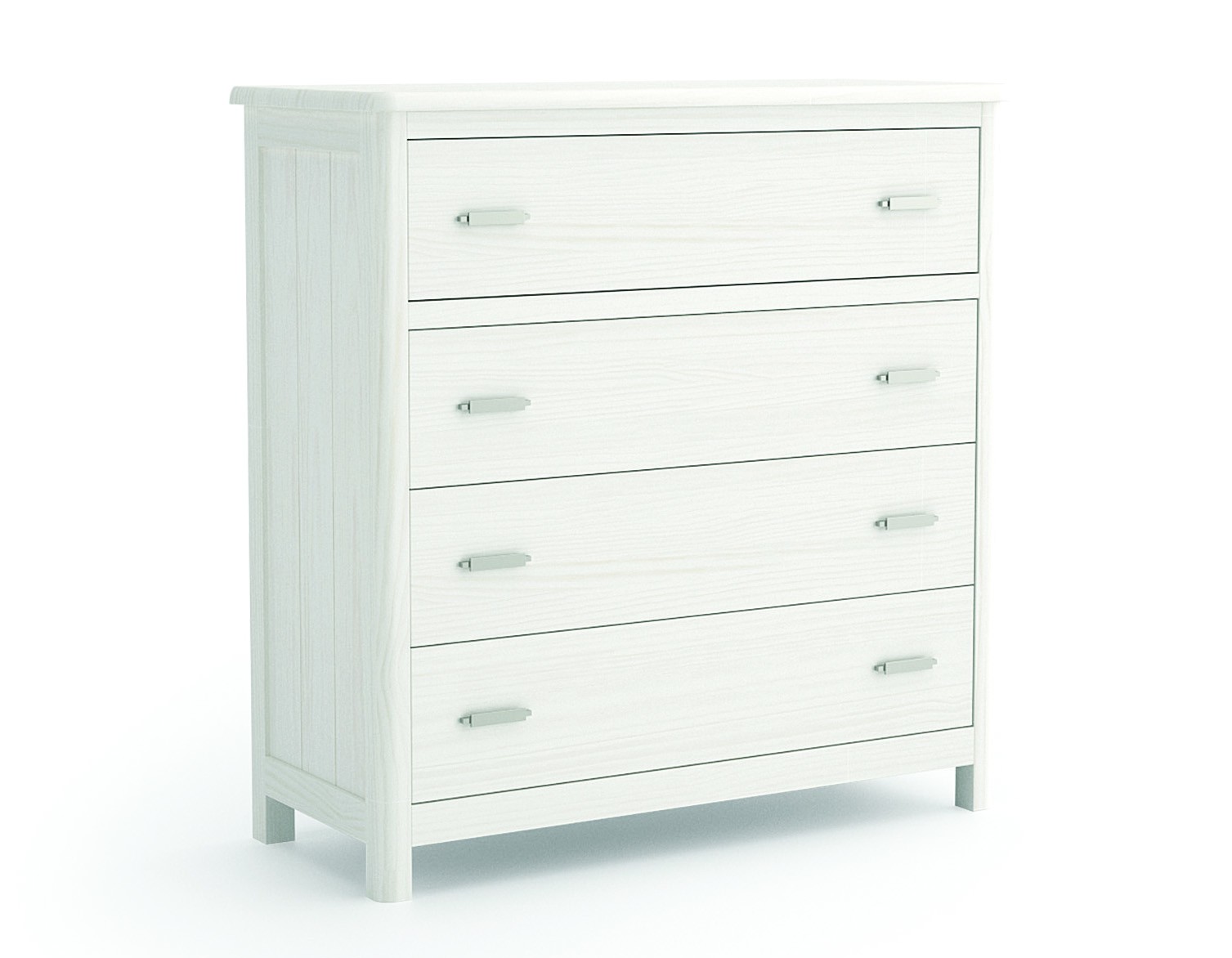 Estila Luxusná moderná komoda do spálne z masívu so štyrmi zásuvkami Cerdena 105cm