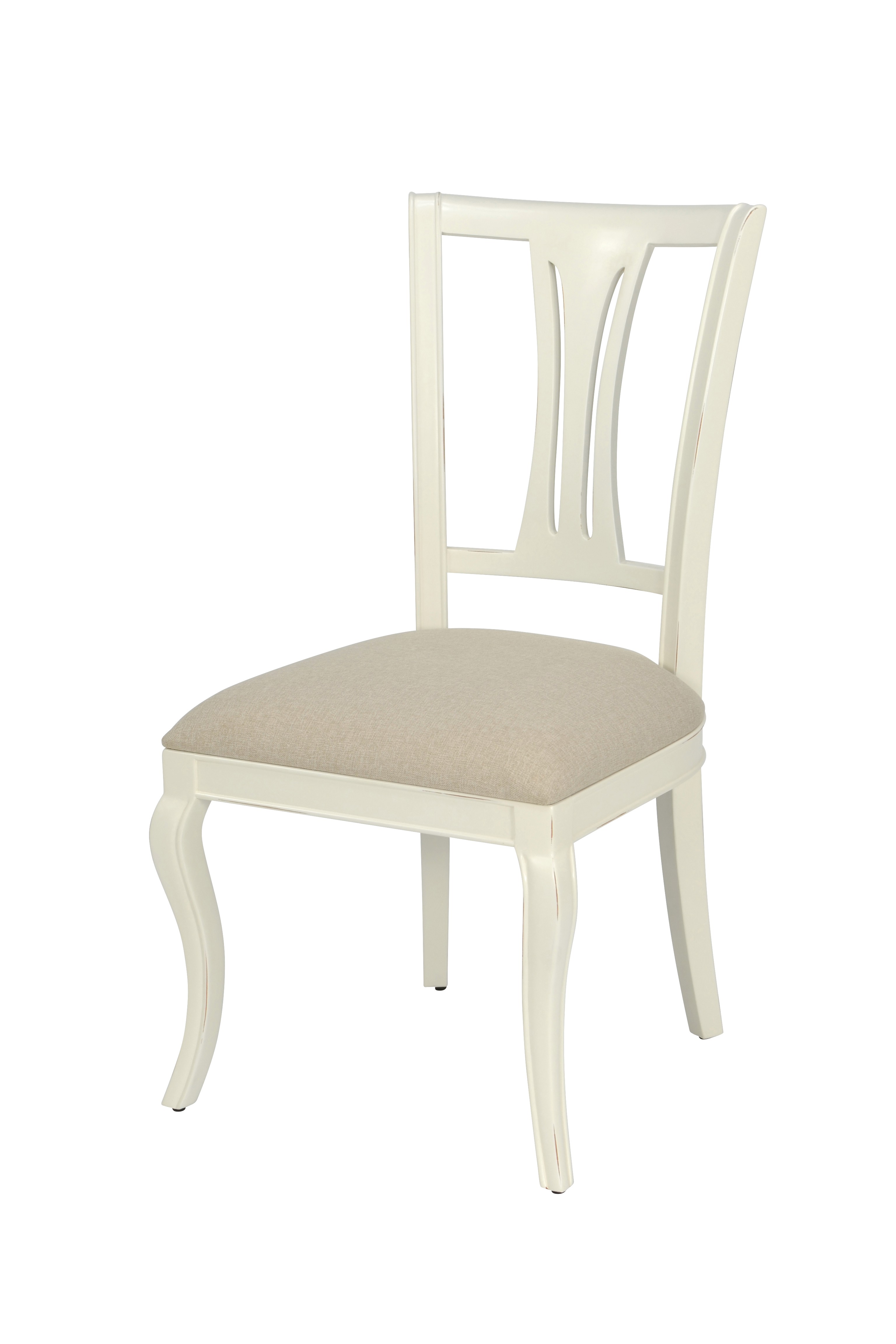 Estila Luxusná provensálska jedálenská stolička Deliciosa z masívneho mahagónu v bielej farbe s čalúnením 100cm